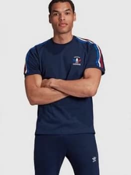 Adidas Originals 3 Stripes France T-Shirt - Navy