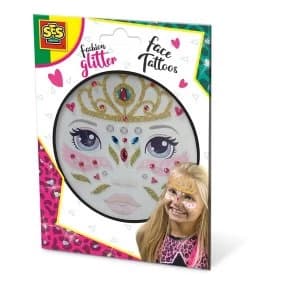 SES CREATIVE Princess Fashion Temporary Glitter Face Tattoos