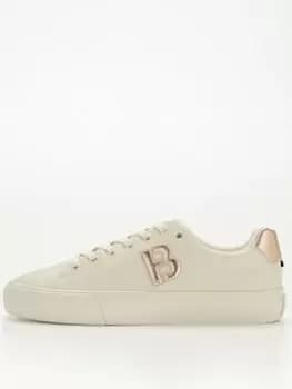 BOSS Aiden Metallic Trainer - Off White, Size 36, Women