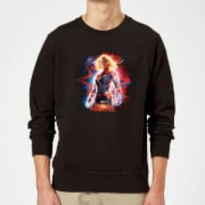 Captain Marvel Poster Sweatshirt - Black