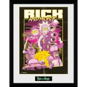Rick and Morty Action Movie Framed Collector Print