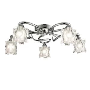 Searchlight Lighting Collection Evie 5-Light Flush Ceiling Light
