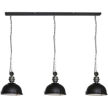 Sienna Lighting - Sienna Tough Guy Straight Bar Pendant Ceiling Light Black Matt, Glass Matt, Metal