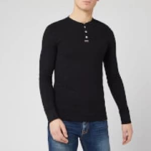 Superdry Mens Legacy Long Sleeve Grandad Top - Vintage Black - L