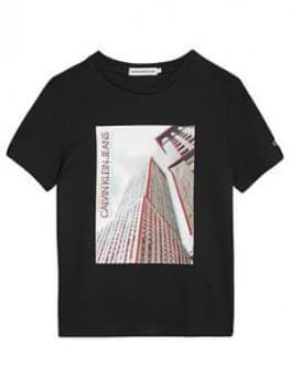 Calvin Klein Jeans Boys 3D Photo T-Shirt - Black