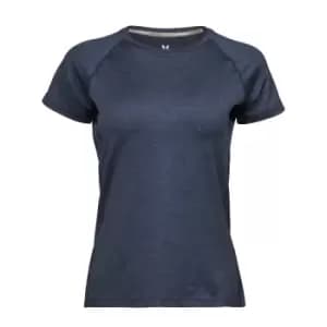 Tee Jays Womens/Ladies Cool Dry Short Sleeve T-Shirt (2XL) (Navy Melange)