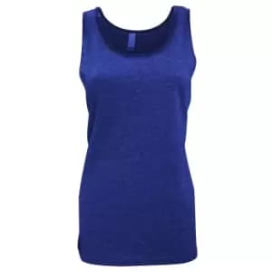 Canvas Adults Unisex Jersey Sleeveless Tank Top (M) (Heather Navy Blue)