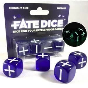 Fate Dice: Midnight Dice (4 Dice)