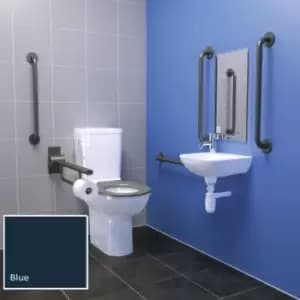 Contour 21+ Doc M Blue Close Coupled Right Hand Pack with Additional Standing Washbasin - 228854