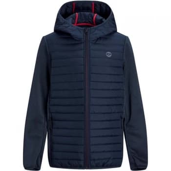 Jack and Jones Junior Multi Quilted Hood Jacket - Navy Blazer