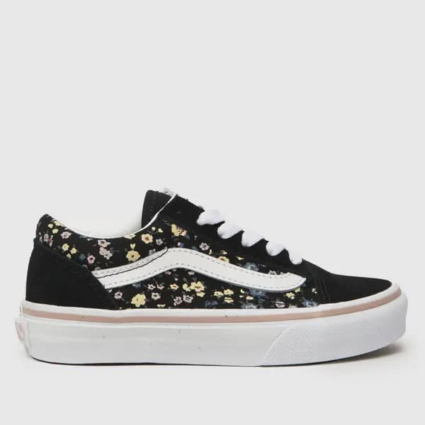 Vans Black old skool Girls Junior trainers Black UK 10 (EU 27)
