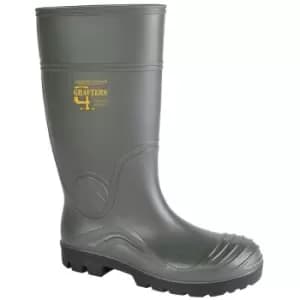 Grafters Womens PVC Safety Waterproof Boot (13 UK) (Green) - Green