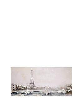 Arthouse Paris Scene Canvas 60 x 120cm 45% MDF, 45% Polyester Canvas, 5% Metal, 5% Foil