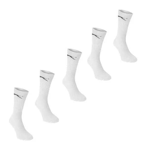 Slazenger Crew Socks 5 Pack Childs - White C8 - C13