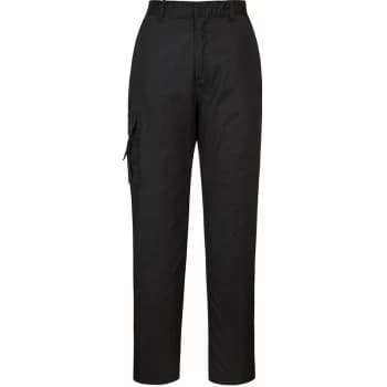Portwest - C099 - Black Sz L Regular Ladies Combat Trousers Work Wear