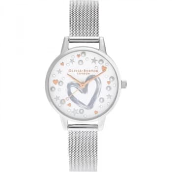 Ladies Olivia Burton Rose Gold & Silver Mesh Watch
