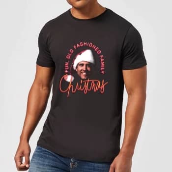 National Lampoon Fun Old Fashioned Family Christmas Mens Christmas T-Shirt - Black - 3XL - Black