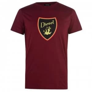 Diesel Crest T Shirt - Burgundy 42M