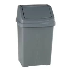 Slingsby 50 Litre Swing Bin Silver -