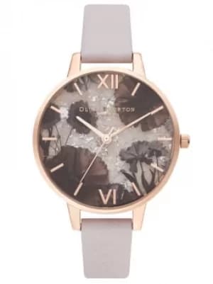 Olivia Burton Celestial Rose Gold Plated Rose Quartz Dial Pearl...