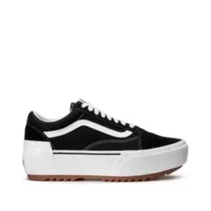 Vans Ua Old Skool Stacked, (Suede/Canvas) Black/Blanc De Blanc, size: 3+, Unisex, Trainers, VN0A4U155ZN1