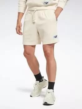 Reebok Les Mills Natural Dye Rib Shorts, White Size M Men