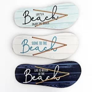 30cm Nautical Flip Flop Wall Plaque