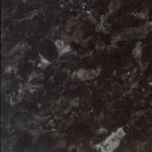 38mm Ebony granite Black Gloss Stone effect Round edge Laminate Worktop L3.6m D600mm