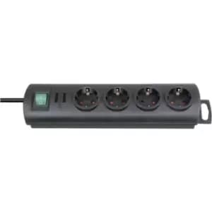 Brennenstuhl 1153300124 Power strip (+ switch) 4x Black PG connector