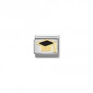 Nomination Composable Classic Back To School Black Graduate Hat Link 030223/08