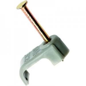 Wickes Core and Earth Cable Clips - Grey 1.5mm Pack of 50