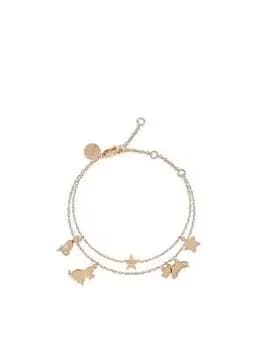 Radley 18Ct Rose Gold Plated Dog & Cat Charm Bracelet