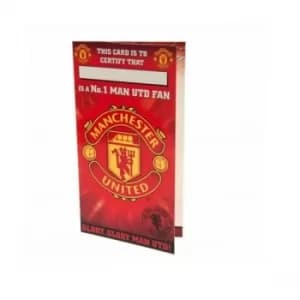 Manchester United FC Birthday Card No 1 Fan