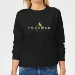 Aquaman Title Womens Sweatshirt - Black