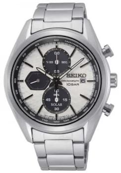Seiko Mens Solar Stainless Steel Bracelet Silver Watch