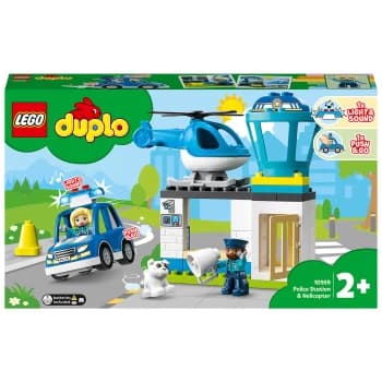 LEGO DUPLO Rescue Police Station & Helicopter Toy Set (10959)