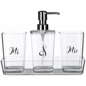 Mr & Mrs Bath Set - Set of 4 - Premier Housewares