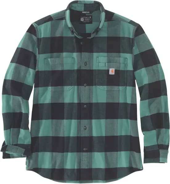 Carhartt Midweight Flannel Plaid Shirt, green, Size 2XL