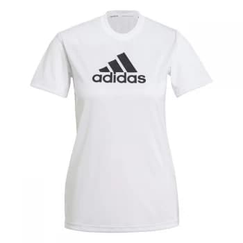 adidas Primeblue Designed 2 Move Logo Sport T-Shirt Women - White / Black
