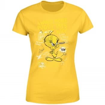 Looney Tunes Tweety Pie More Puddy Tats Womens T-Shirt - Yellow - XL