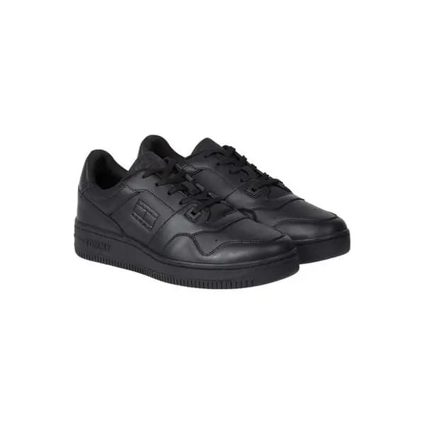 Tommy Jeans Retro Leather Basket Trainers - Black 7