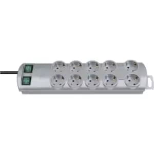 Brennenstuhl 1153390120 Power strip (+ switch) 10x Silver PG connector