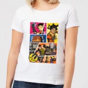 Star Wars Rebels Comic Strip Womens T-Shirt - White - 3XL