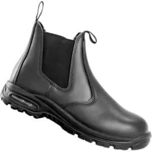 Unisex Adult Kane Leather Safety Dealer Boots (4 uk) (Black) - Work-guard By Result