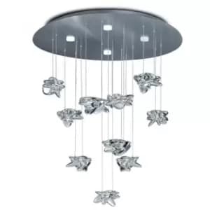 Suspension Nido Chrome polished 10 bulbs 100cm