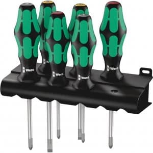 Wera 6 Piece Kraftform Plus 355/350/6 Screwdriver Set