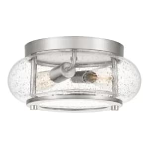 Trilogy 2 Light Flush Mount, Brushed Nickel, E27
