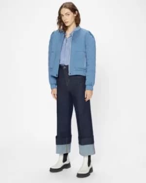 Wide Leg Jeans With Turn Ups