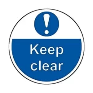 Fire Door Keep Clear Door Disc - SAA (75MM Dia.)