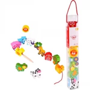 Wooden Lacing Farm Blocks